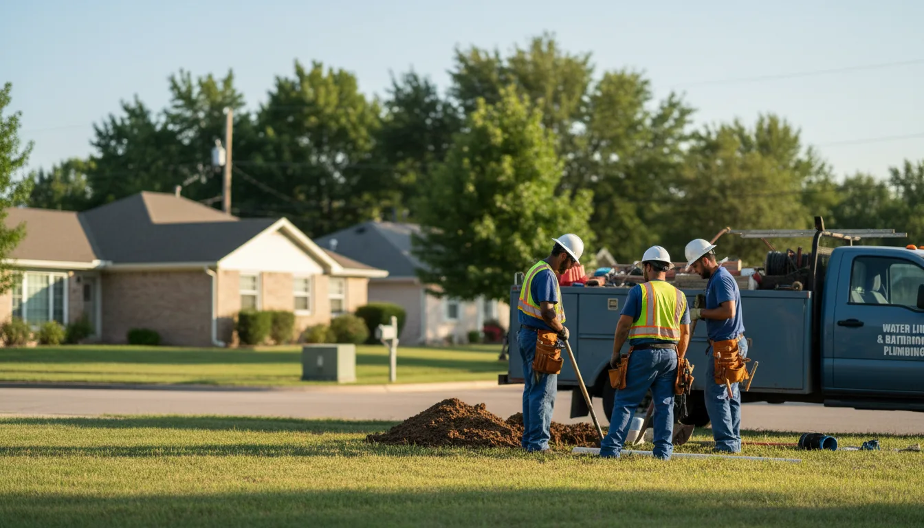 Residential water line and bathroom plumbing service in Spring Grove, IL